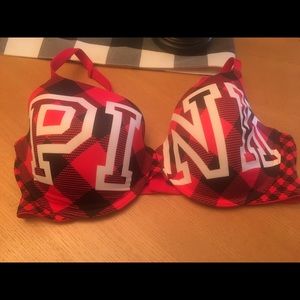 Victoria’s Secret pink plaid bra